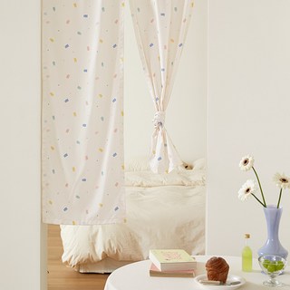 maatila Air Fresh 雙門型窗簾 果凍熊 1入, 85 x 140cm, 果凍熊 白色