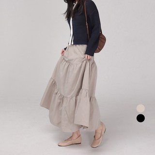 Cotton Closet 女款可愛A字蛋糕鬆緊帶長裙