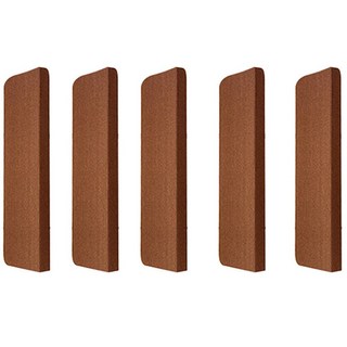 Sionnet 素色防滑樓梯墊, 5個, 棕色