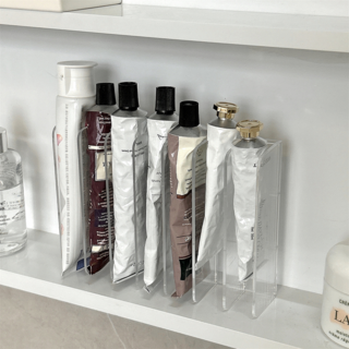 Elio House 化妝品整理 氣墊粉餅 眼影盤 管狀收納托盤, 1個, 透明