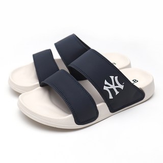 MLB 紐約洋基徽標拖鞋, 象牙白 海軍藍, 280mm​