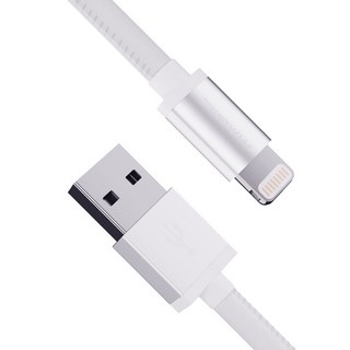 MAGIC USB2.0 轉 Apple 8Pin 原廠認證 皮革傳輸充電線, 1個, 白色, 1.2m