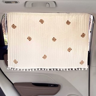 CARTEM 車用四季絎縫遮陽罩組 CT437, 熊, 1組