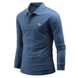 DAKUANG 男款文字刺繡高爾夫長袖POLO衫 E06JKA_JL4012