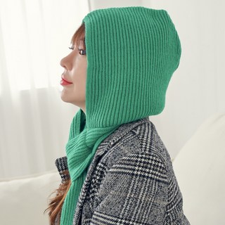 2'nd Pink 燈芯絨針織扣環巴拉克拉瓦連帽保暖頭套