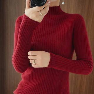 Elsso 女性半高領羅紋針織毛衣