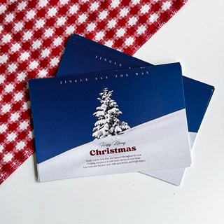 베스트팩 크리스마스 트리 무드 포토카드, 화이트트리, 30개