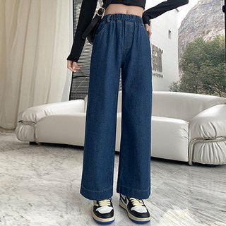 lemon soul 鬆緊帶牛仔寬褲