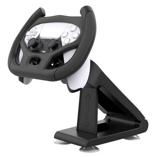 HOHOO DualSense 控制器 Joy-Con 方向盤 賽車方向盤支架, 黑色, 單一商品, 1個