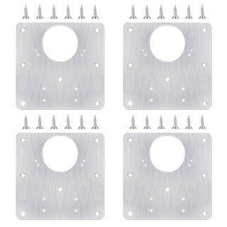 OON 스텐 경첩 보강판 + 나사 6p 세트, 4세트