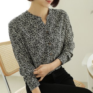 BBAEBBAE 女款日常立領碎花襯衫