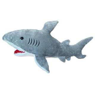 弘大善熙小舖 鯊魚抱枕 576, 灰色 + 白色