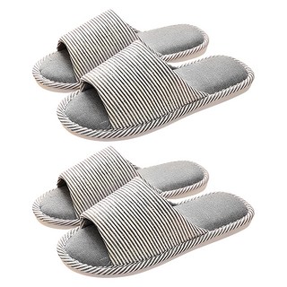 ARYKO 條紋 室內拖鞋, 藍灰色, 2組