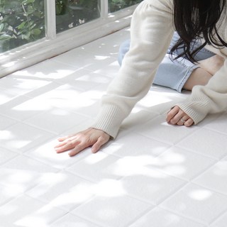 Promade Tools 水泥風格拼接地板, 象牙白, 36個