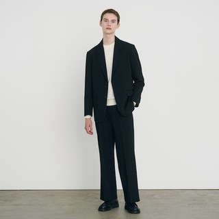 Mind Bridge 男款寬版摺線鬆緊帶休閒西裝褲 MXPT2104