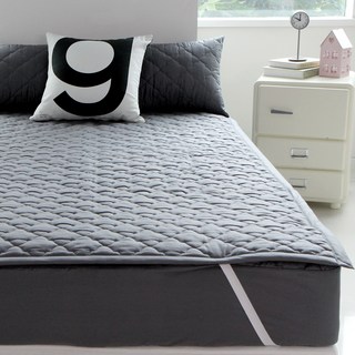 Bassum 純棉絎縫床墊, 炭灰色