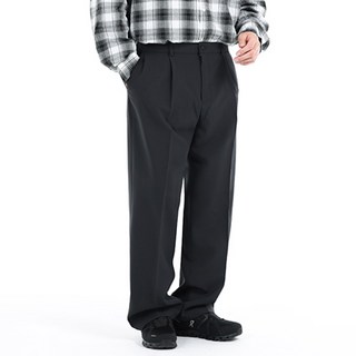 Big Easy 男款 684 前褶舒適彈力寬版西裝褲