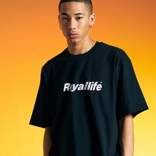 Royallife 原創Logo透氣短袖T恤 RL001, 黑色