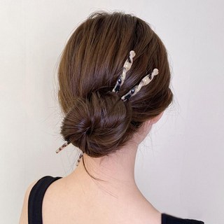 girlpins 扭轉醋酸纖維長髮簪 1503 2入