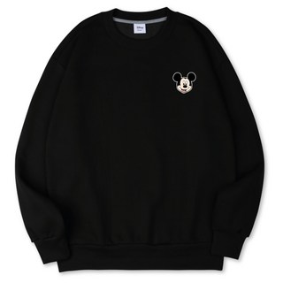 VENHIT 迪士尼米奇刺繡棉質雙面布寬鬆大尺碼大學T DNMKOM1308F