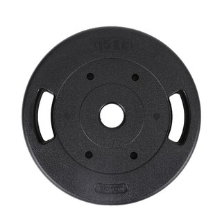 ALEAF PVC塗層動態重量槓鈴片 50mm用, 1個, 15kg, 黑色