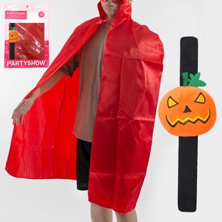 파티쇼 파티 패션 할로윈 마녀 망토 + 호박 팔찌 세트, 빨강(망토), A타입(팔찌), 1세트