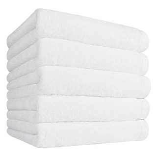 松月 Comfort Ground 200g 40支精梳棉毛巾 白色 5入, 5條