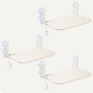 세이펫 고양이 창문 캣타워 L, 에코베이지, 3세트