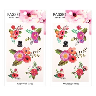 파셋 수채화 타투 스티커, WT06, 2개