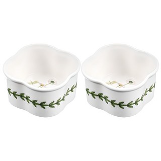 Portmeirion Botanic Garden 雛菊烤盅2件組, 2入, 植物園扇貝拉米金