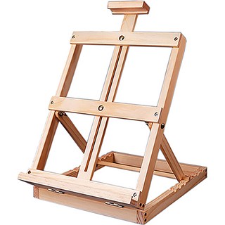 便攜式課程用桌上型原木畫架 3W013