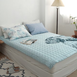 에이트룸 썸머 풍기인견 누빔 패드, 퓨어스카이