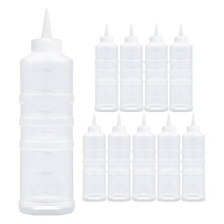 日常閃亮 韓國製造可裁剪尖嘴醬料瓶 單孔 不含蓋, 700ml, 10個