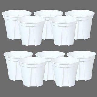 Anplant 透氣開縫花盆 10入, 10件, 白色