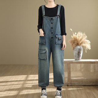 ATTERLIC 蘿艾琳 立體多口袋牛仔吊帶褲 10862