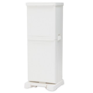 Lily Bean 直立式雙層分類回收箱, 白色, 32.5 x 28.5 x 81cm