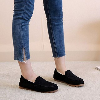 comma shoe 女性保暖麂皮絨毛駕車便士樂福鞋 SW9953