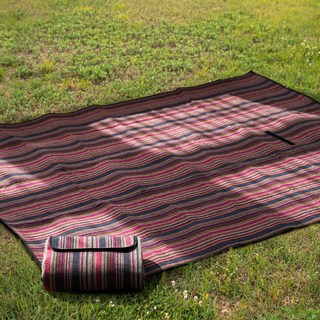 아이두젠 사각 패브릭 카페트 피크닉 돗자리 접이식 캠핑 텐트 이너 매트, 레드