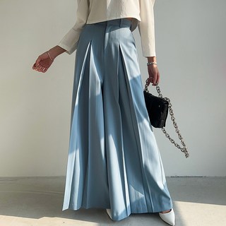 Leberina 女款寬版百褶褲裙