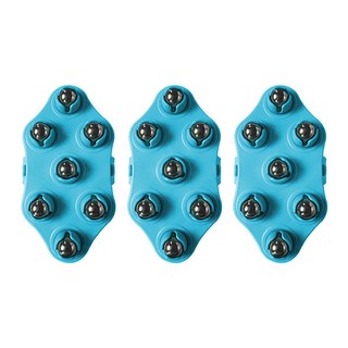 블럭마트 림프 마사지볼, 3개, 블루