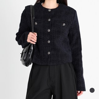 Dotif 女款鈕扣粗花呢外套 O26SS1-A2528