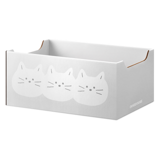 OKHEE DOKHEE 貓咪護頸紙箱貓抓板, 三胞胎 灰色, 1個