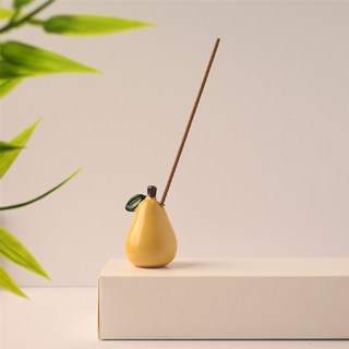 Younderpick 喬遷禮物 木瓜水果造型線香座, 黃色