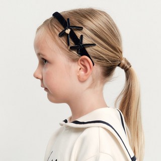 MaritheFrancoisGirbaud 天鵝絨蝴蝶結髮帶
