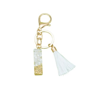 MJ 耳機保護套 手機掛繩 字母縮寫 流蘇裝飾 鑰匙圈, I, 1個