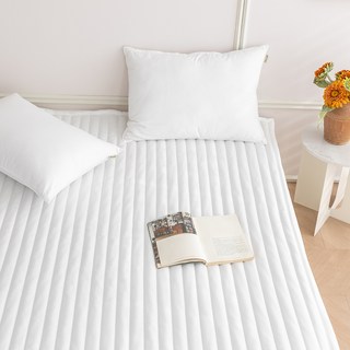 바자르 마카롱 누빔 고정 밴딩 침대패드, 백아이보리