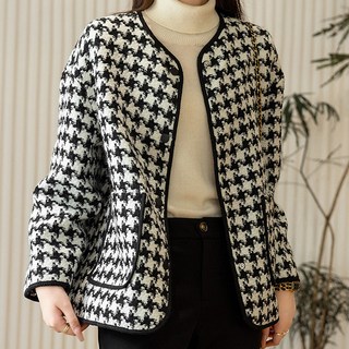 POPLARNC 女款Clio千鳥格紋夾克
