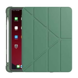 OMG 變形金剛 智能休眠喚醒平板皮套 附筆槽, 暗夜綠, 1個