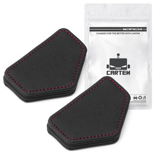 Cartem 車用安全帶固定止滑夾, 現代黑色, 2個