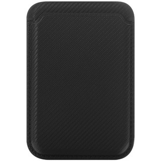 신지모루 자력강화 3장 수납 맥세이프 M 비카 가죽 카드지갑 케이스, 카본블랙, 1개